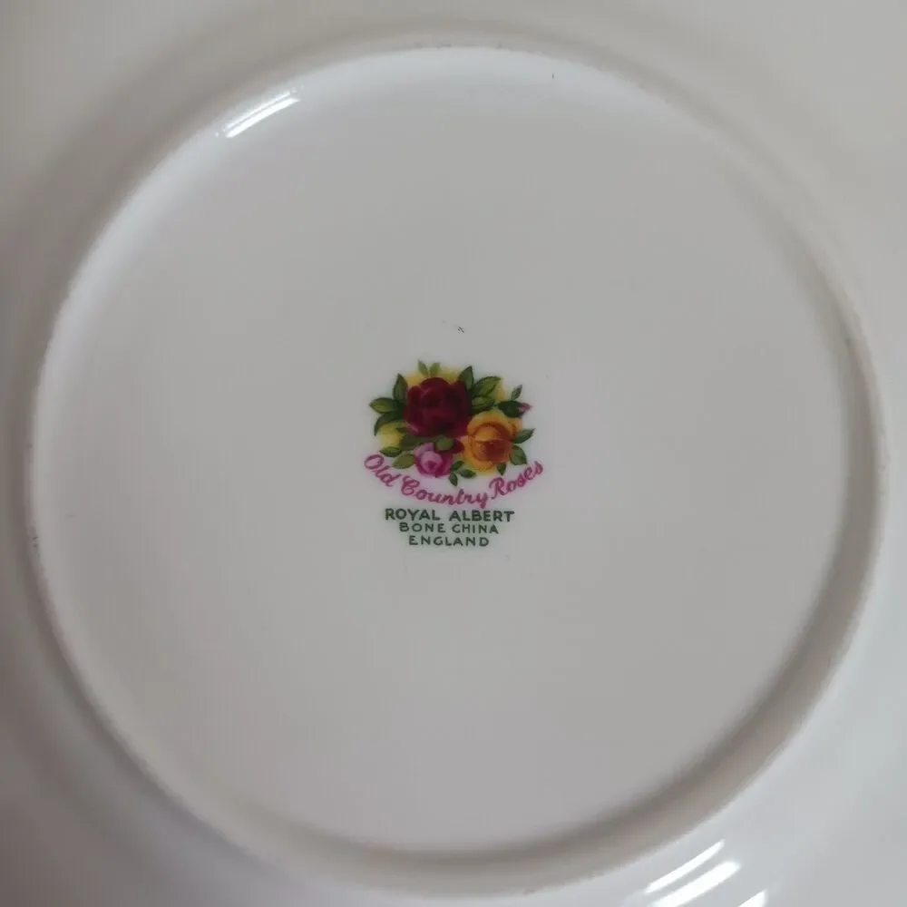 Royal Albert Bread Plates 6 1/4 Inch Old Country Roses Red Yellow Gold Set Of 3